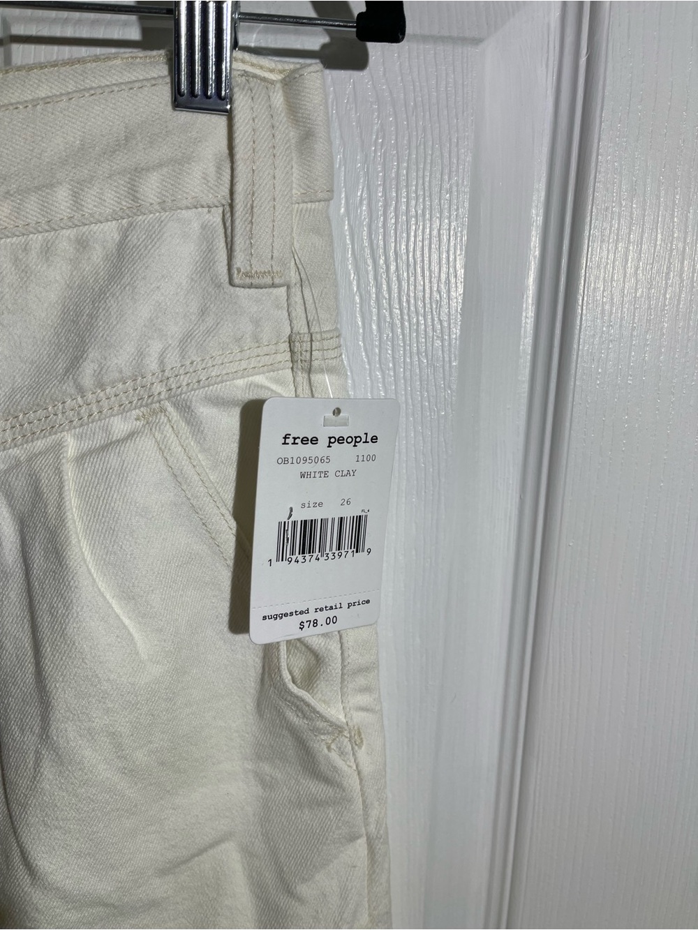 NWT Cream Denim Free People Skirt Sz 26 - Picture 10 of 12